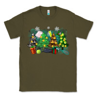 Army Green christmas trees with tennis Classic Tee - Zillion Design Studio