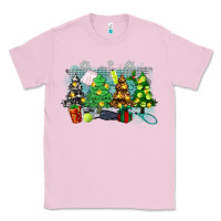 Bubblegum Pink christmas trees with tennis Classic Tee - Zillion Design Studio