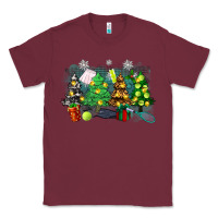 Burgundy christmas trees with tennis Classic Tee - Zillion Design Studio