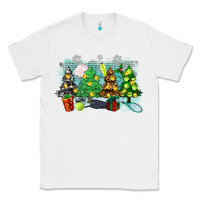 White christmas trees with tennis Classic Tee - Zillion Design Studio
