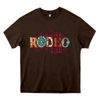 Chocolate Brown Rodeo Christmas Heavy Core Tee - CowhideDigitalArt