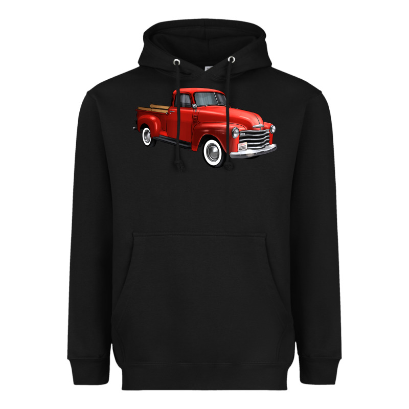 Western Red Truck Right 34 View 1 Heavyweight Hoodie by FaDigitalArtStudio | Teevron