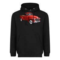 Black western red truck right 34 view 1 Heavyweight Hoodie - FaDigitalArtStudio