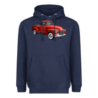 Navy western red truck right 34 view 1 Heavyweight Hoodie - FaDigitalArtStudio