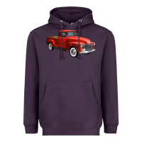 Plum western red truck right 34 view 1 Heavyweight Hoodie - FaDigitalArtStudio