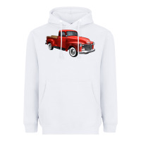 White western red truck right 34 view 1 Heavyweight Hoodie - FaDigitalArtStudio