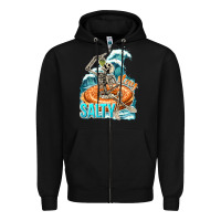Black stay salty Zipper Hoodie - texasbilliewilder