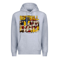 Heather Grey softball dad Premium Hoodie - Jasminsmagicworld