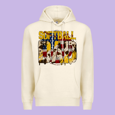 Softball Dad Premium Hoodie Designed By Jasminsmagicworld