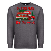 Charcoal Heather christmas on the road Premium Sweatshirt - BundleAndBundleShop