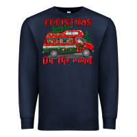 Navy christmas on the road Premium Sweatshirt - BundleAndBundleShop