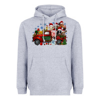 Christmas Farm Animals Truck Heavyweight Hoodie | Teevron