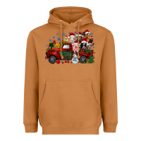 Meerkat christmas farm animals truck Heavyweight Hoodie - RacoonDesign
