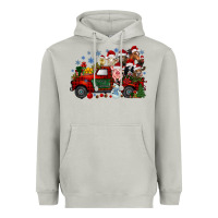 Moon Dust christmas farm animals truck Heavyweight Hoodie - RacoonDesign