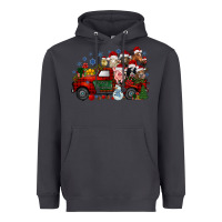 Smoke christmas farm animals truck Heavyweight Hoodie - RacoonDesign