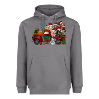 Storm christmas farm animals truck Heavyweight Hoodie - RacoonDesign