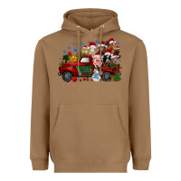 Toasted Coconut christmas farm animals truck Heavyweight Hoodie - RacoonDesign