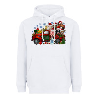 White christmas farm animals truck Heavyweight Hoodie - RacoonDesign