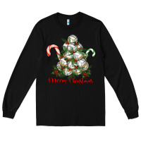 Black Merry Christmas Volleyball Long Sleeve Tee - RanaPortraitStore