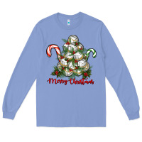 Colony Blue Merry Christmas Volleyball Long Sleeve Tee - RanaPortraitStore