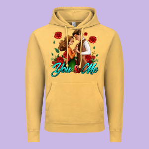 You And Me Vintage Hoodie Designed By Adodesignshop