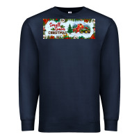 Navy small town christmas Premium Sweatshirt - BundleAndBundleShop