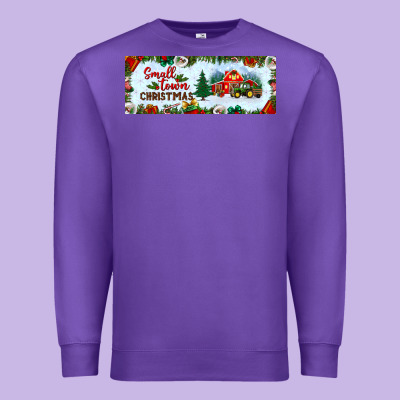 Small Town Christmas Premium Sweatshirt Designed By Bundleandbundleshop