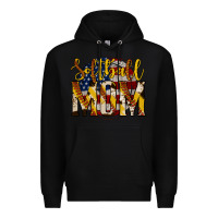 Black softball mom Premium Hoodie - Jasminsmagicworld
