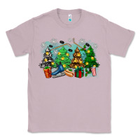 Lilac christmas trees with hockey Classic Tee - Zillion Design Studio