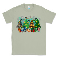 Matcha christmas trees with hockey Classic Tee - Zillion Design Studio
