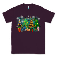 Plum christmas trees with hockey Classic Tee - Zillion Design Studio