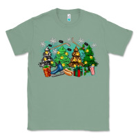 Sage christmas trees with hockey Classic Tee - Zillion Design Studio