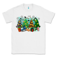 White christmas trees with hockey Classic Tee - Zillion Design Studio