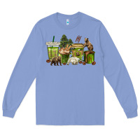 Colony Blue bear coffee cups Long Sleeve Tee - texasbilliewilder