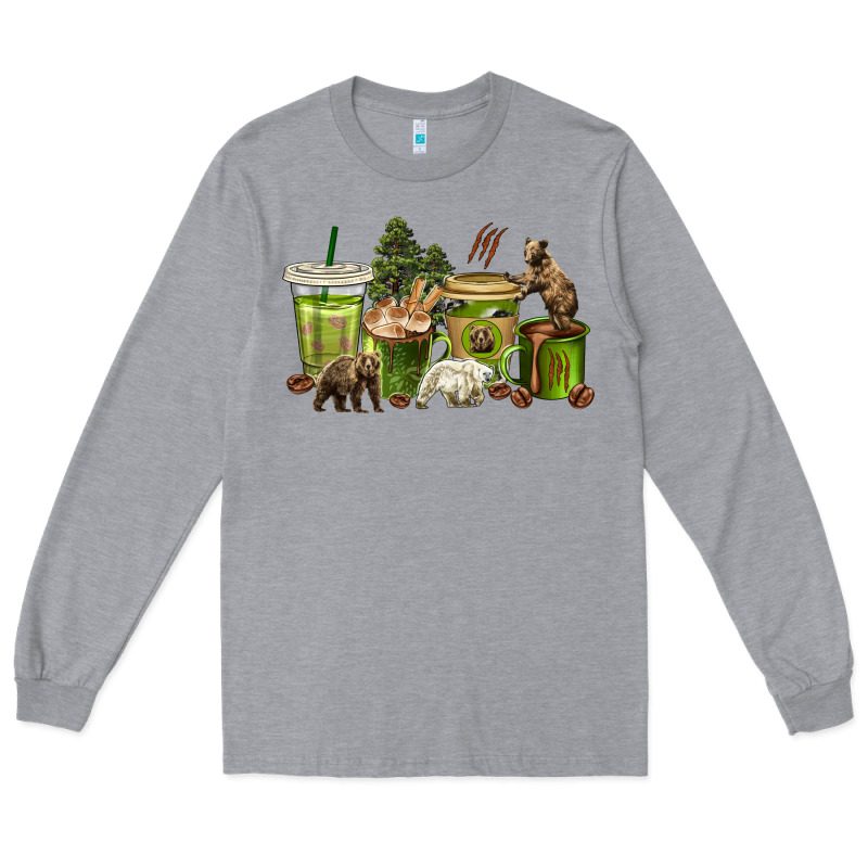 Bear Coffee Cups Long Sleeve Tee by texasbilliewilder | Teevron