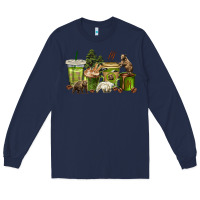Navy bear coffee cups Long Sleeve Tee - texasbilliewilder