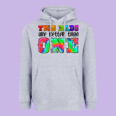 Two Dads Are Better Than One Heavyweight Hoodie Designed By Hra Design Shop