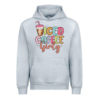 Heather Grey iced coffee girly Urban Hoodie - MaliasSmallBusiness