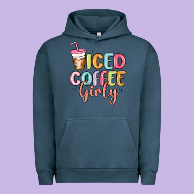 Iced Coffee Girly Urban Hoodie Designed By Maliassmallbusiness