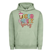Pigment Oil Green iced coffee girly Urban Hoodie - MaliasSmallBusiness