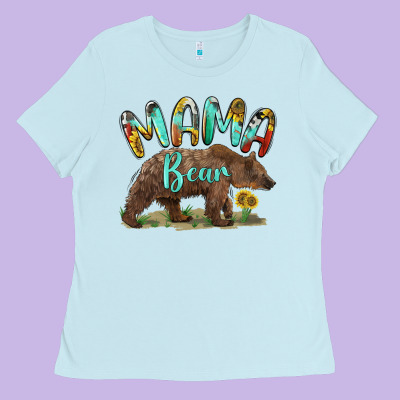 Mama Bear Ladies Tee Designed By Barkaloodesign