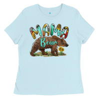 Baby Blue mama bear Ladies Tee - BarkalooDesign
