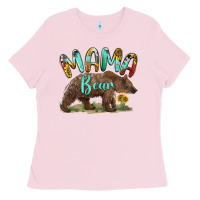 Bubblegum Pink mama bear Ladies Tee - BarkalooDesign