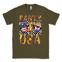Army Green party in the usa with leopard Classic Tee - texasbilliewilder