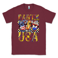 Burgundy party in the usa with leopard Classic Tee - texasbilliewilder