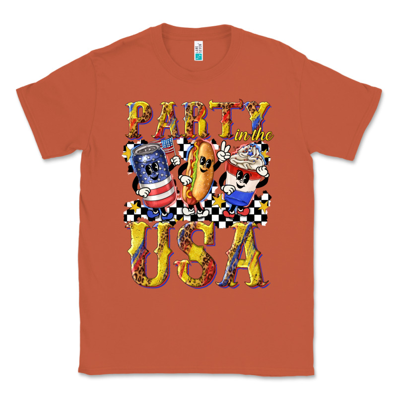 Party In The Usa With Leopard Classic Tee by texasbilliewilder | Teevron
