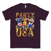 Plum party in the usa with leopard Classic Tee - texasbilliewilder