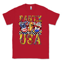 Red party in the usa with leopard Classic Tee - texasbilliewilder