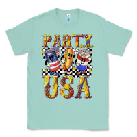 Seafoam party in the usa with leopard Classic Tee - texasbilliewilder
