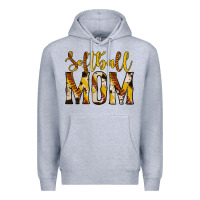 Heather Grey softball mom Premium Hoodie - Jasminsmagicworld